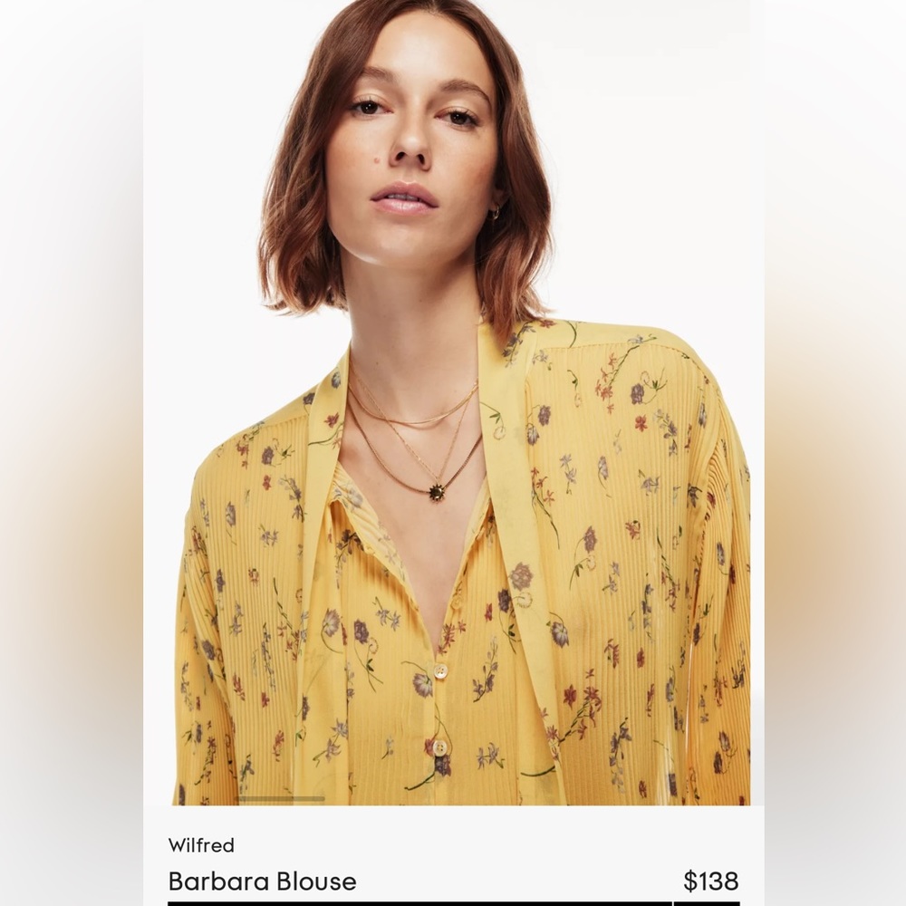CLOSET SALE | NWOT Wilfred Barbara Blouse, Flowy, pleated, Size S